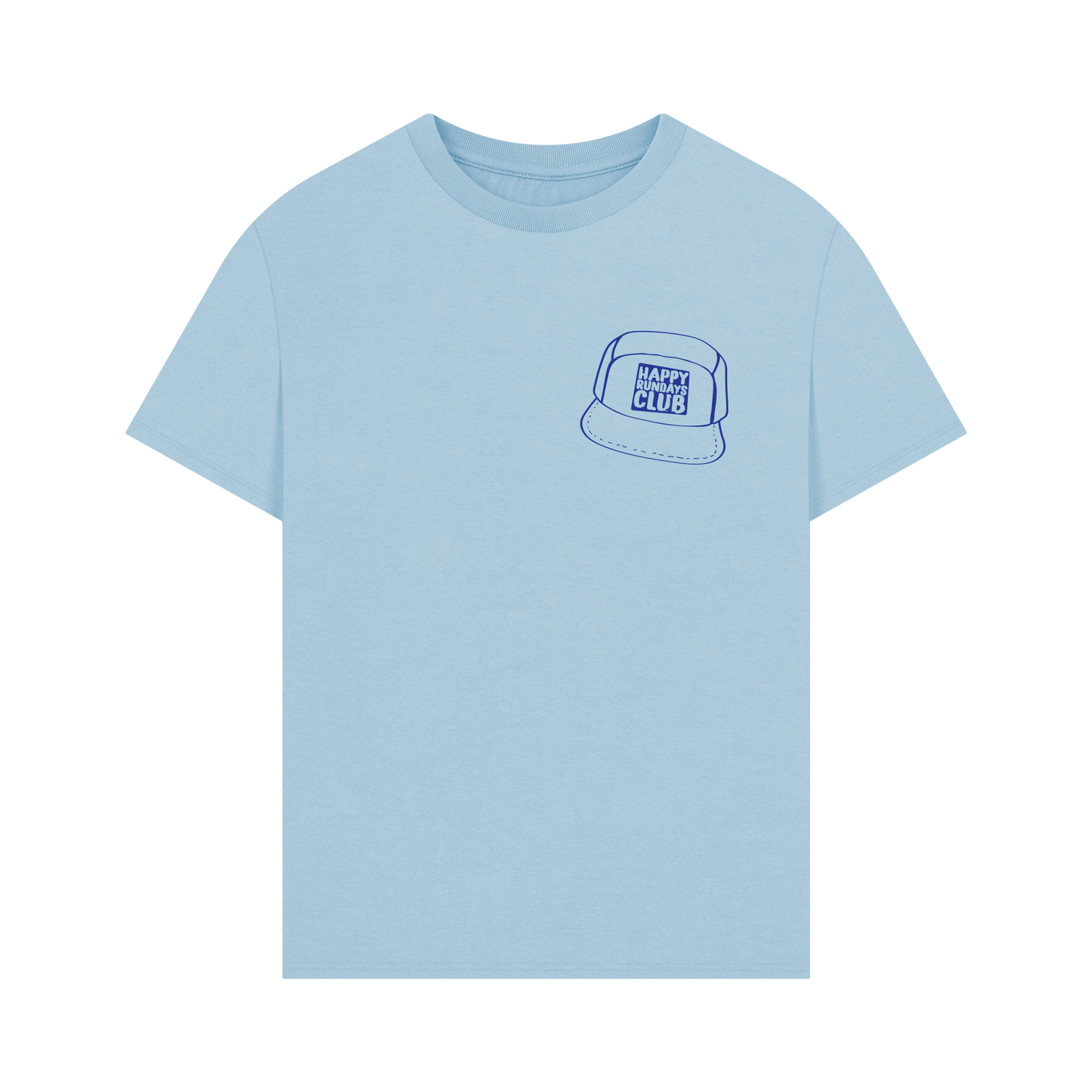 Milky Blue Printed T-shirt Front