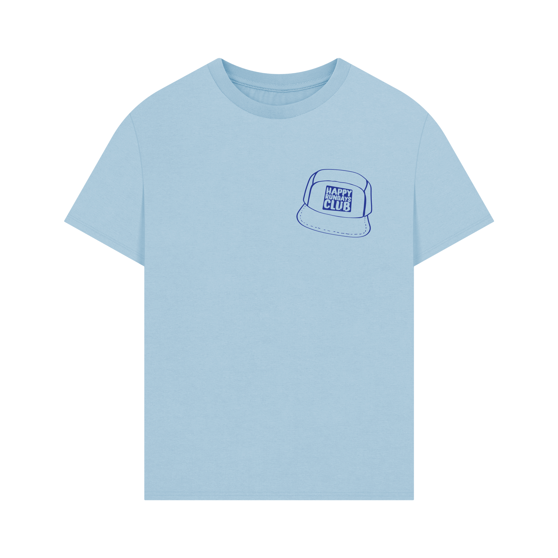 Milky Blue Printed T-shirt Front