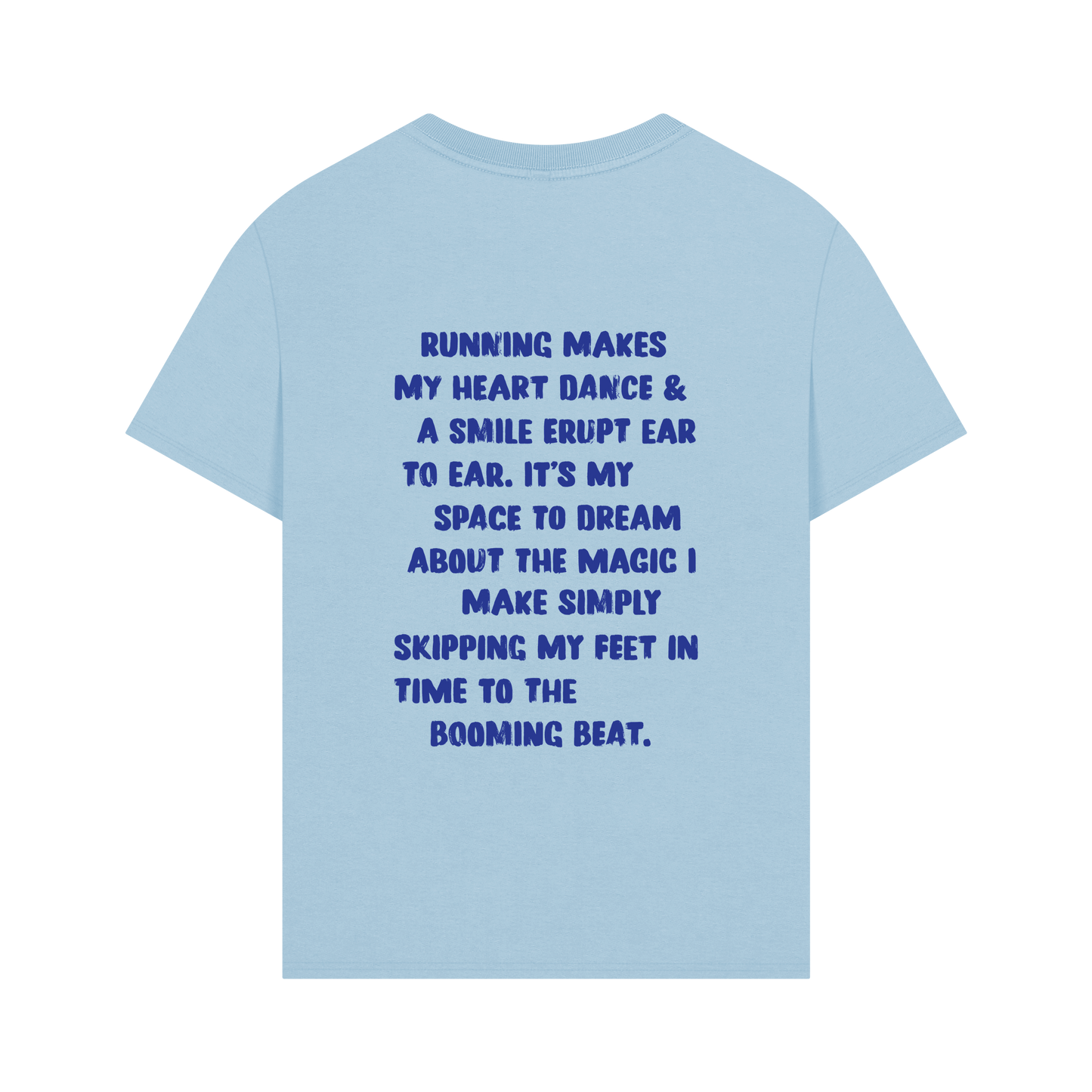 Milky Blue Printed T-shirt Back