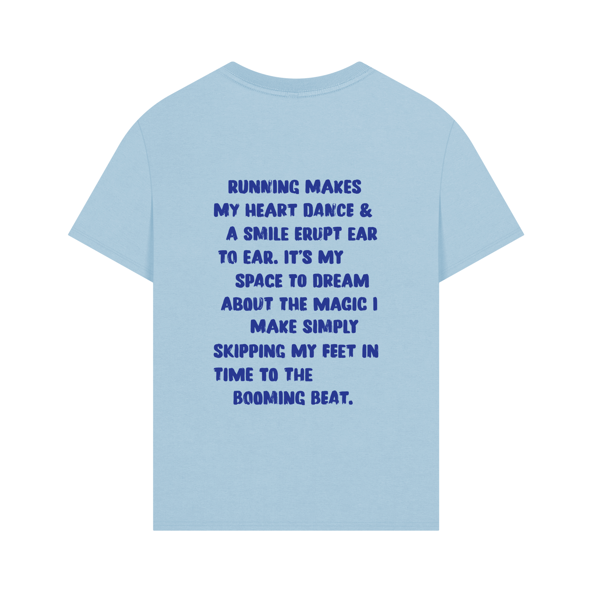 Milky Blue Printed T-shirt Back